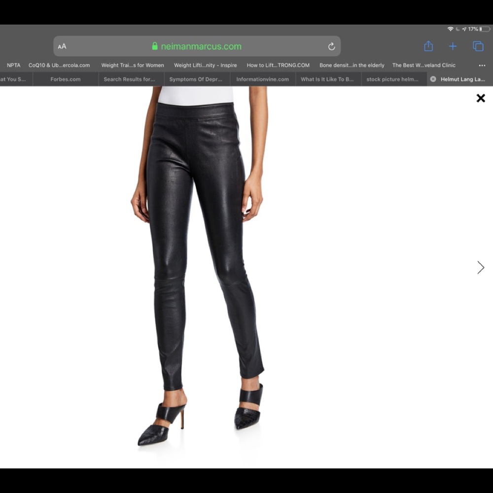 Helmut Lang leather pants/leggings Sz 8